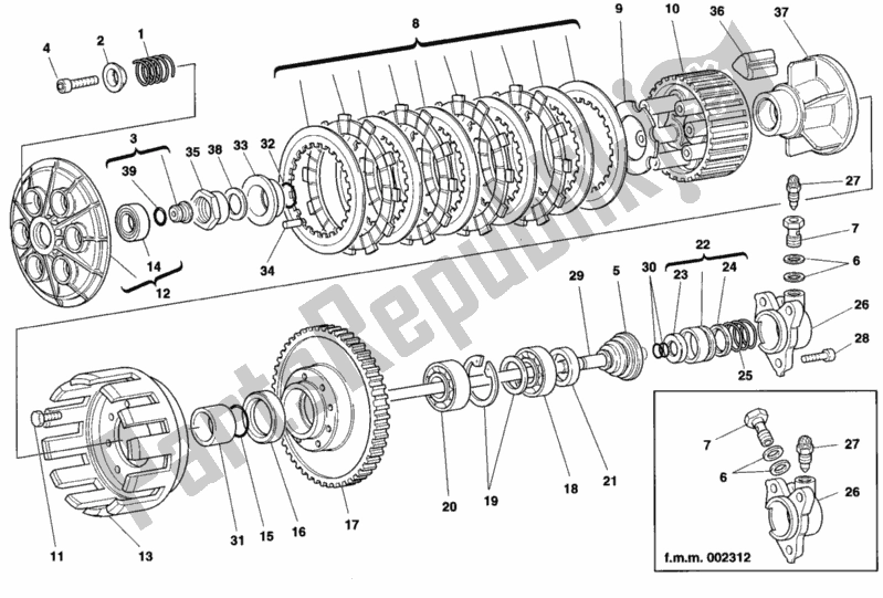 Alle onderdelen voor de Koppeling van de Ducati Supersport 900 SS 1993